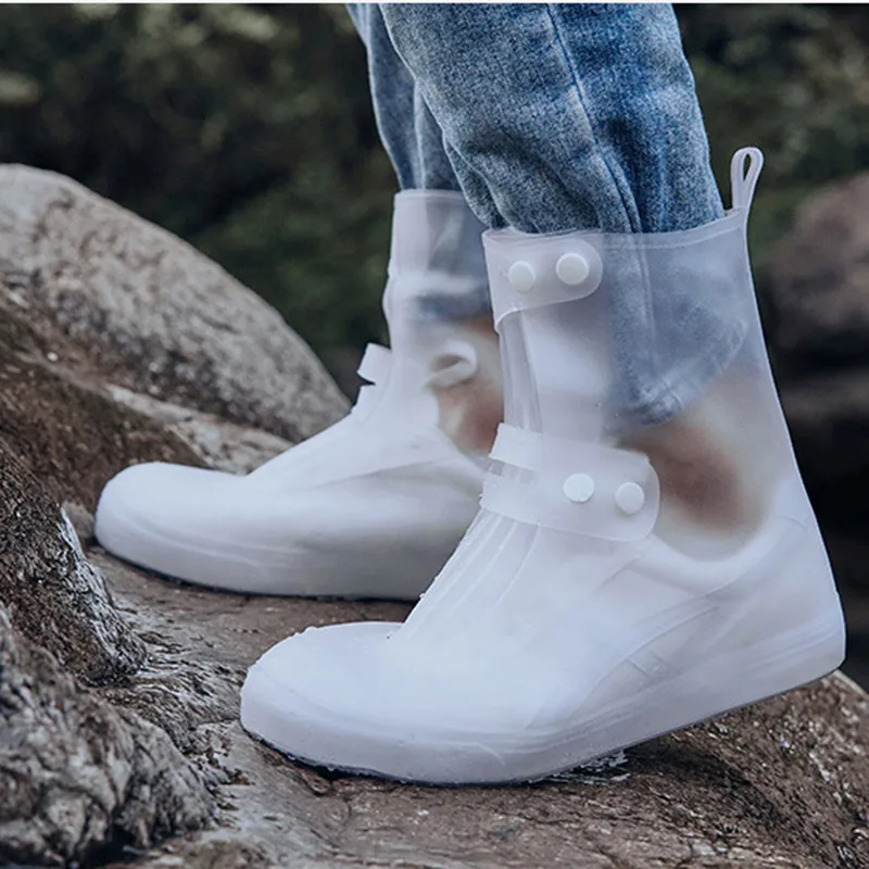 Waterproof Rain Boot Shoe Cover Reusable Overshoes Non Slip Galoshes Elastic PVC ZJ55 | Спорт и развлечения