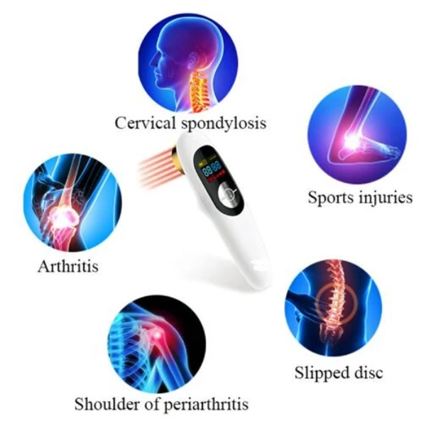 Dual-wavelength 650nm 808nm Cold Laser Pain Relief Therapy Device Portable LLLT Medical Instrument