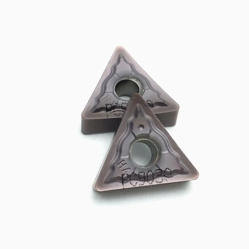 KORLOY-cuchillas de acero inoxidable de carburo para herramientas de torneado exterior, 100% de alta calidad, TNMG160404 TNMG160408 HA PC9030, 10 Uds.