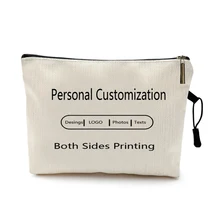 Personal Custom DIY Logo Makeup Bag Pouch Travel Outdoor Girl Women Cosmetic Bag Toiletries Organizer  Lady Storage Make up Case