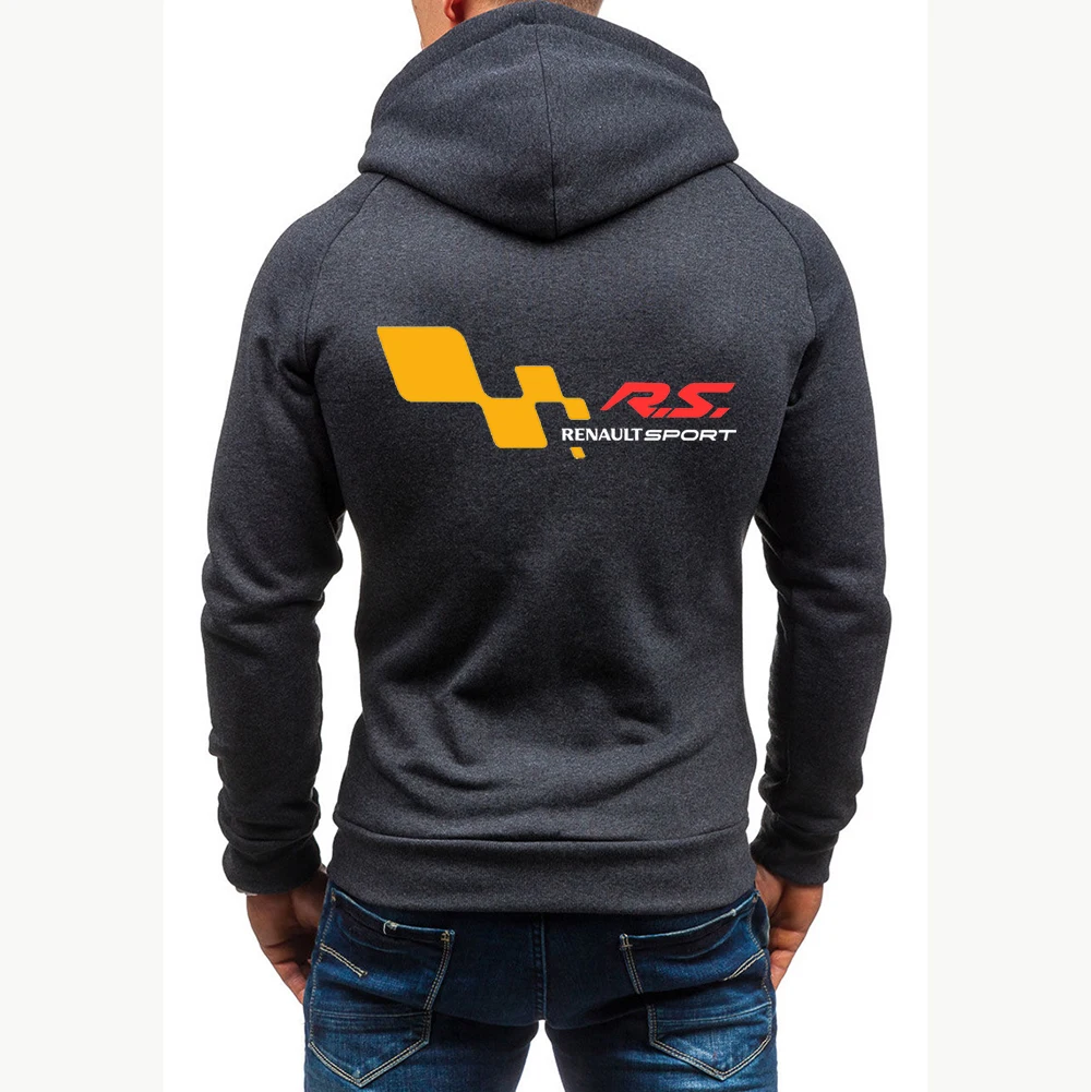 

2021 Renault Brand Men's Hoodies Sweatshirt With Zipper Men Clothing Casual Slim Fit Pocket Sweatshirt Hoodies Men Sportswear