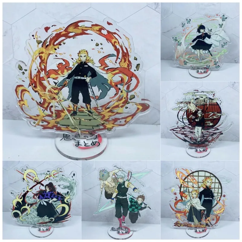 

Hot Anime Demon Slayer Kimetsu No Yaiba New Style Acrylic Stand Model Nezuko Zenitsu Rengoku Kyoujurou Figure Decoration Gift