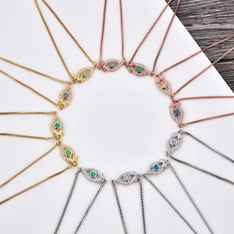 Kamov Новая мода циркония Шарм сглаза браслет регулируемый 11 22 см вечерние