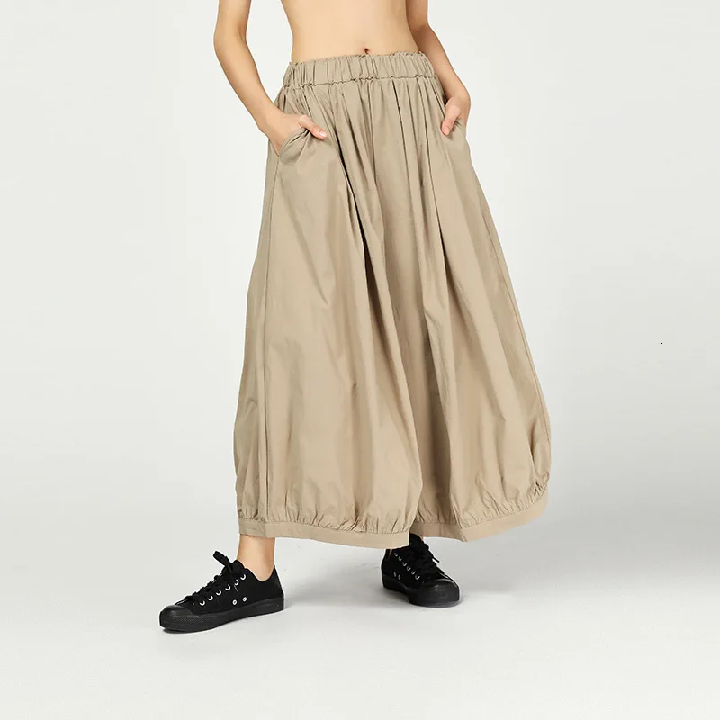 LANMREM новые летние штаны длиной до щиколотки, модные женские винтажные свободные эластичные штаны с широкими штанинами, Vestido ZA458