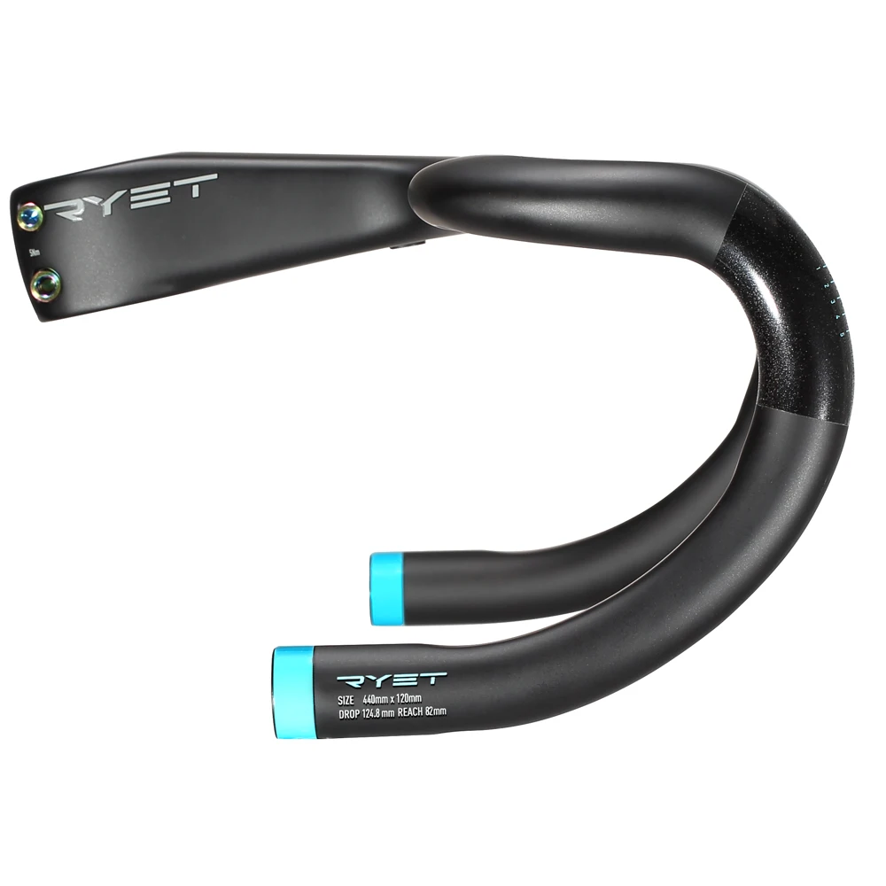 

Gravel Handlebar carbon fiber Exotropism handlebar 28.6mm/31.8mm integrated bicycle carbon strip road bike handle matte black