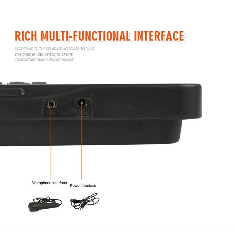 

61-Key Digital Electric Piano Keyboard Portable Multi-Functional Keyboard with Microphone Music Keyboard Electric Keyboard