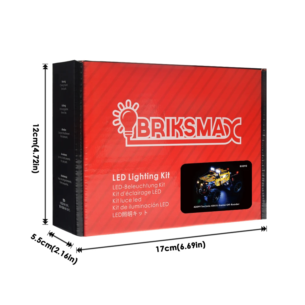 Briksmax Light Set BriksMax светодиодный светильник для Technic 42099 4X4 X-treme Off-Roader светильник ing Set(не включает модель - Цвет: Briksmax Light Set