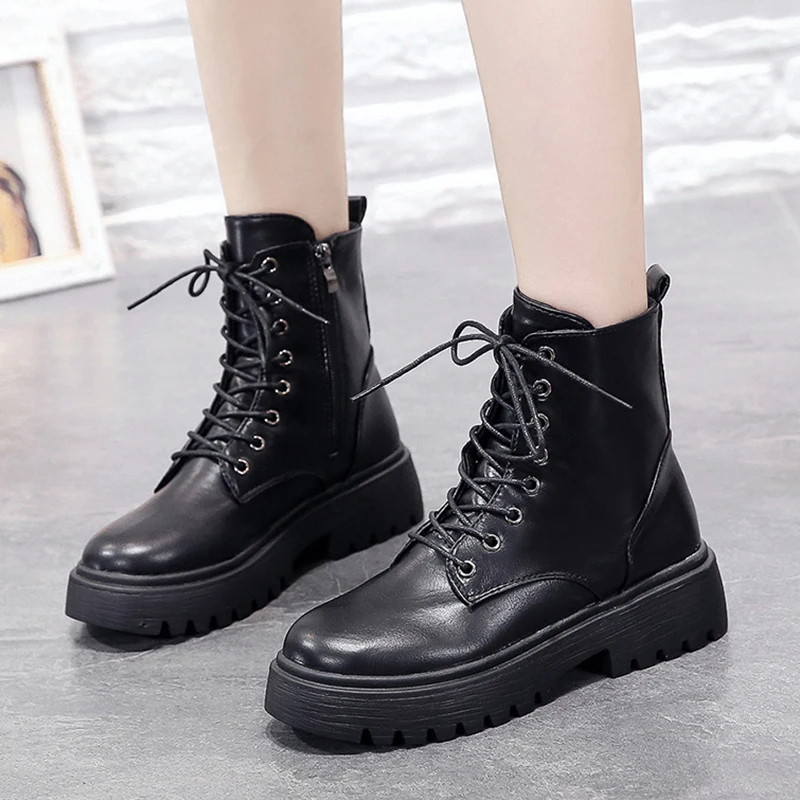 Осенние ботинки martin Новинка 2019 года ковбойские модные женские в стиле панк