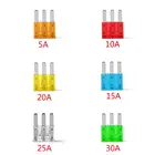 Areyourshop высокое качество Micro3 предохранитель автомобильный 5A 10A 15A 20A 25A 30A 3 зубец микро лезвие предохранитель горячая распродажа