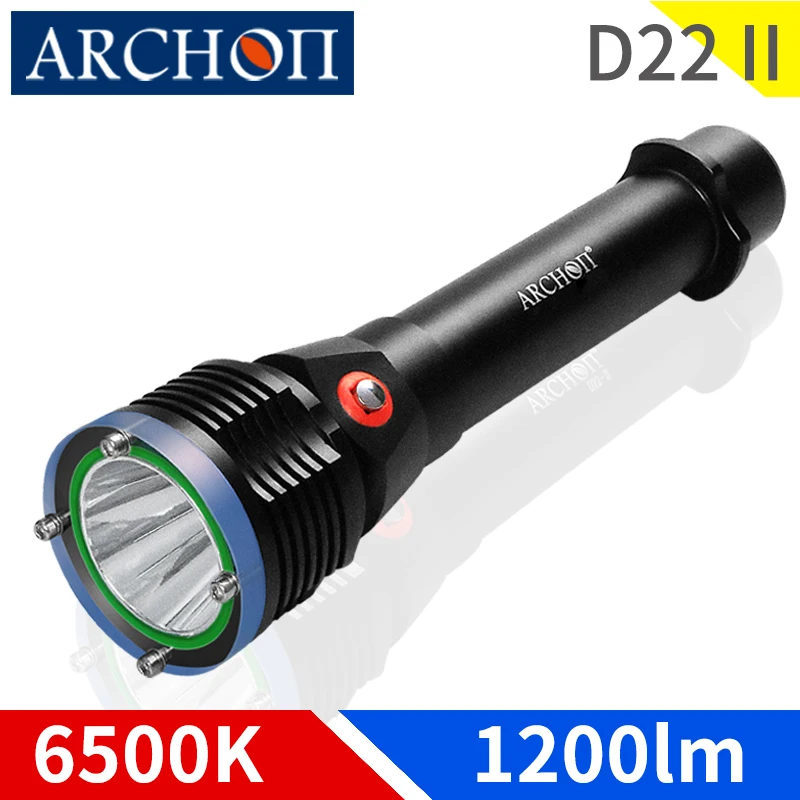 Водонепроницаемый подводный фонарик ARCHON D22 II для дайвинга 6500K 100 м