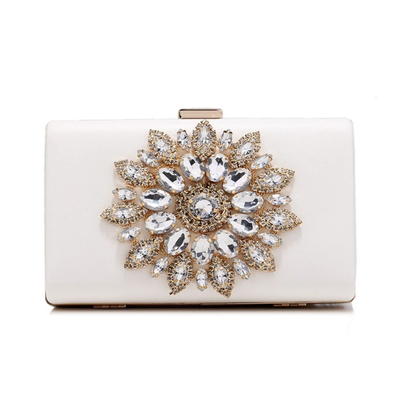 

Shiny Crystal Evening Clutch Bag Women Rhinestone Party Handbag Elegant Female Sparkly Messenger Wedding Prom Crossbody Purse