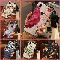 lanyard silicone phone case for vivo v9y85 shockproof soft case for woman for girls original