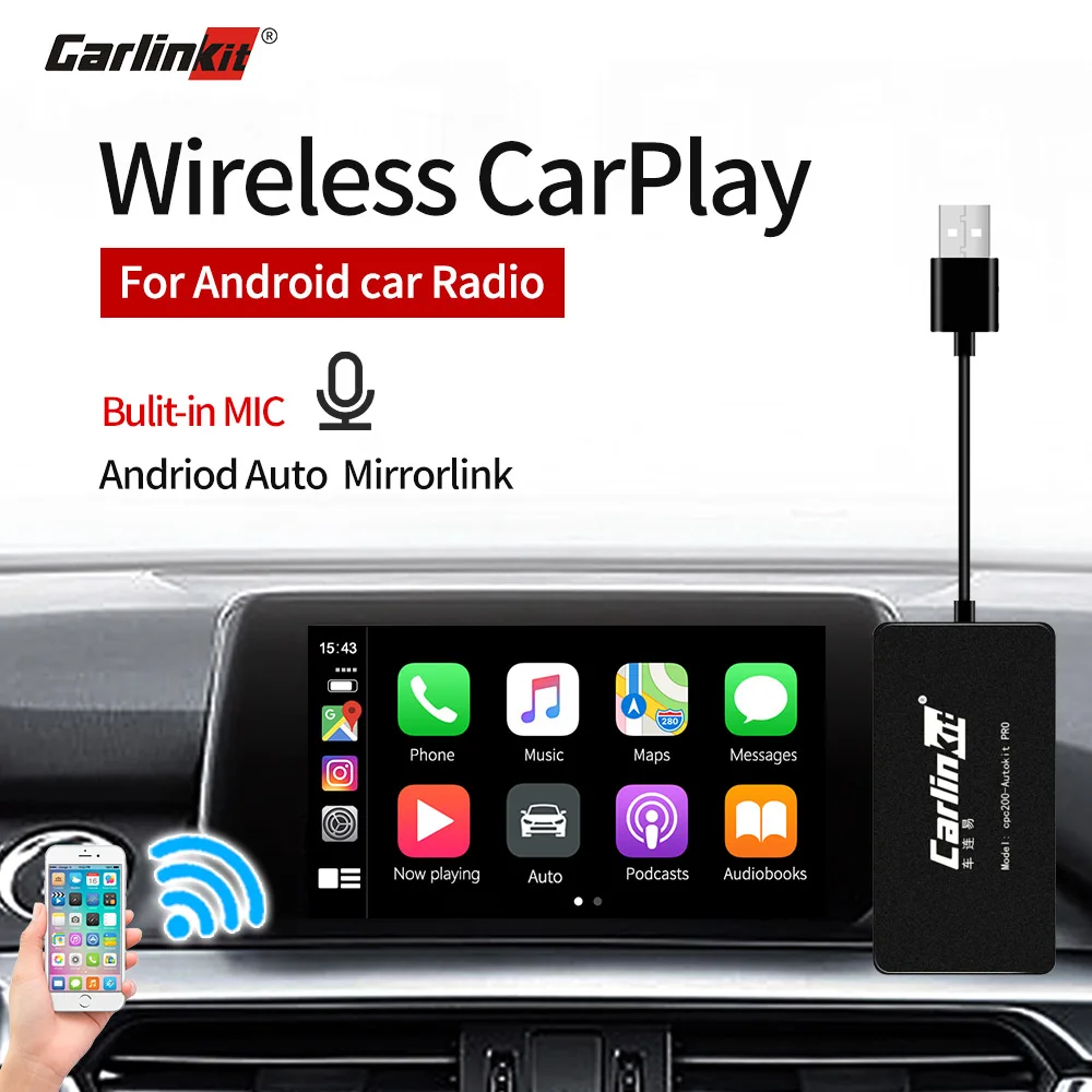 Carlinkit беспроводной Смарт ссылка Apple CarPlay ключ для Android навигации плеер мини USB Carplay палка с Android авто