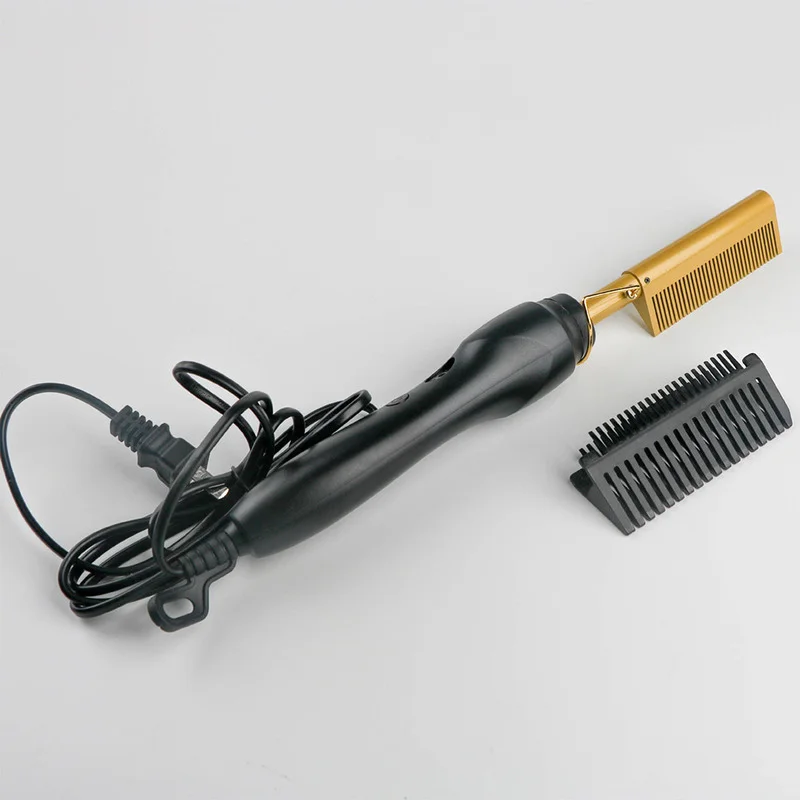 

Straight Hair Curling Comb Multifunction Copper Professional Styling Safety Three-level Control Wet and Dry Straightening Comb