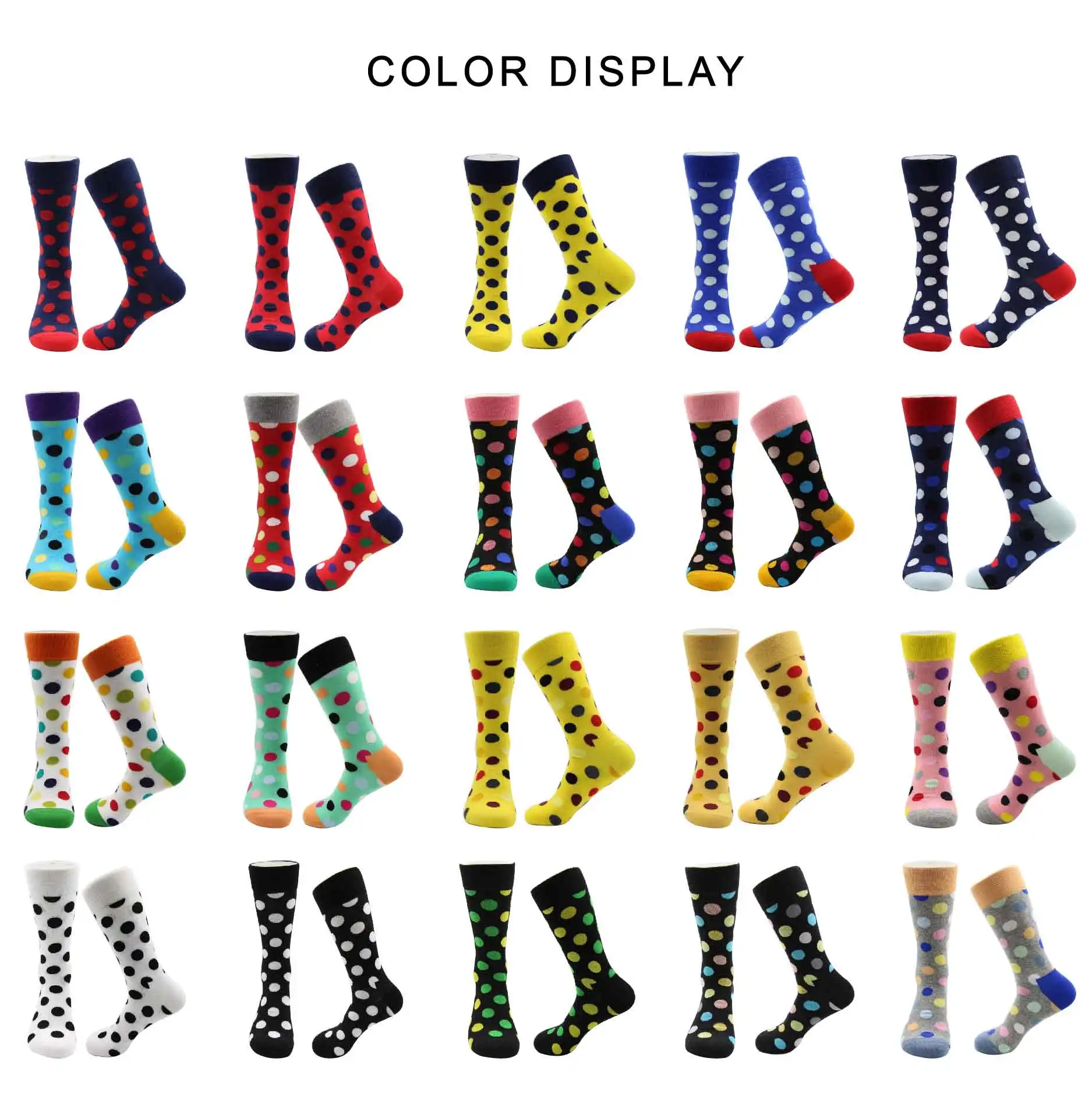 Лидер продаж счастливая пара Носки Веселые красочные точка хлопок акции