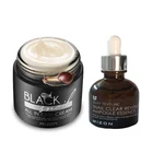 Универсальный крем MIZON Black Snail 75 мл + Очищающая ампульная Сыворотка для лица с экстрактом улитки, корейская косметика