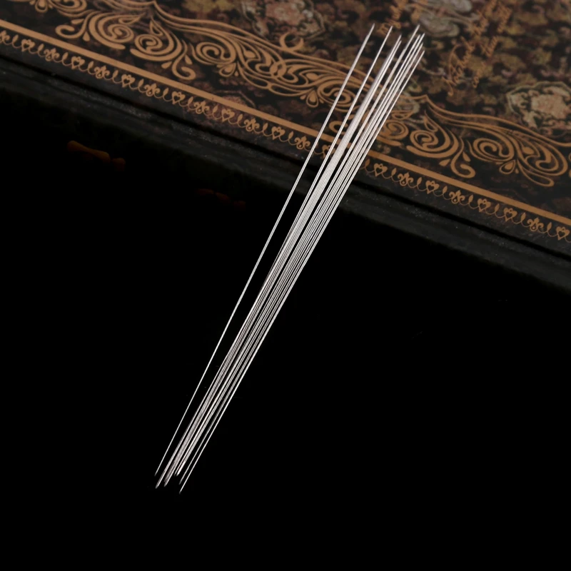 

New 10 Pcs Big Eye Curved Beading Threading Needle DIY Bracelet Jewelry String11.5cm