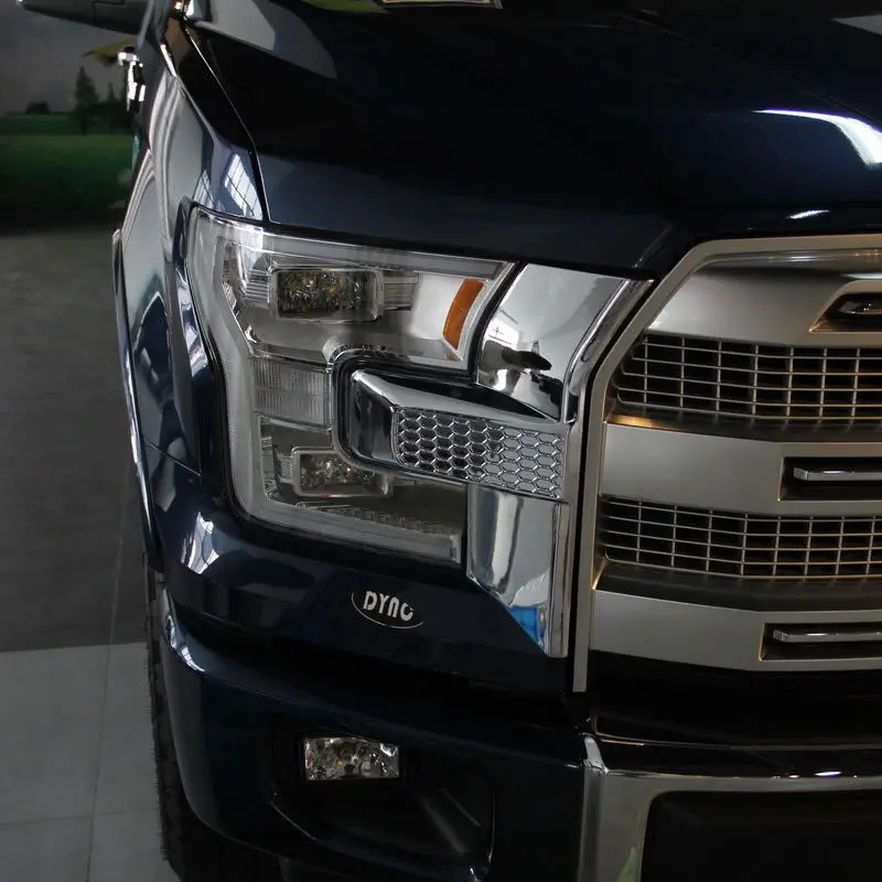 Хром ПЕРЕДНИЙ БАМПЕР фара решетка крышка планки подходит 2015 + для Ford F150