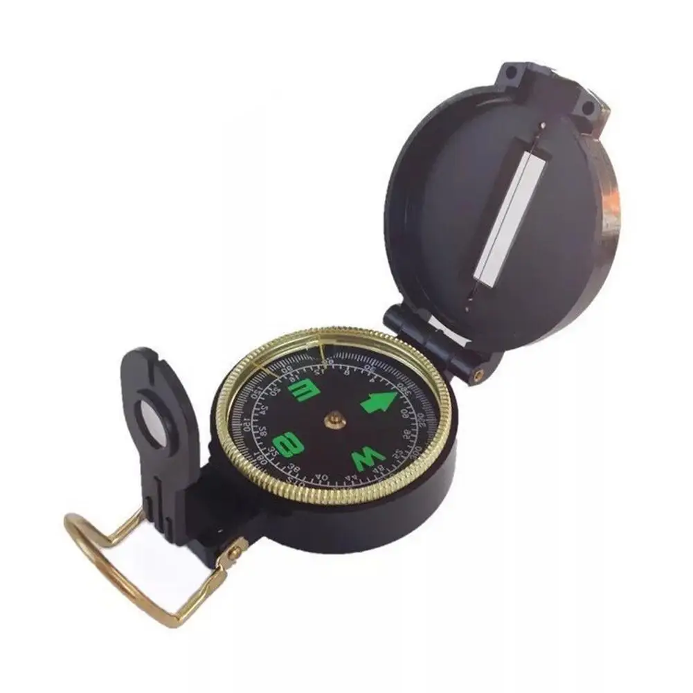 

High Quality Camping Compass Portable Green Folding Lens Multifunctional Compass For Outdoor Activities