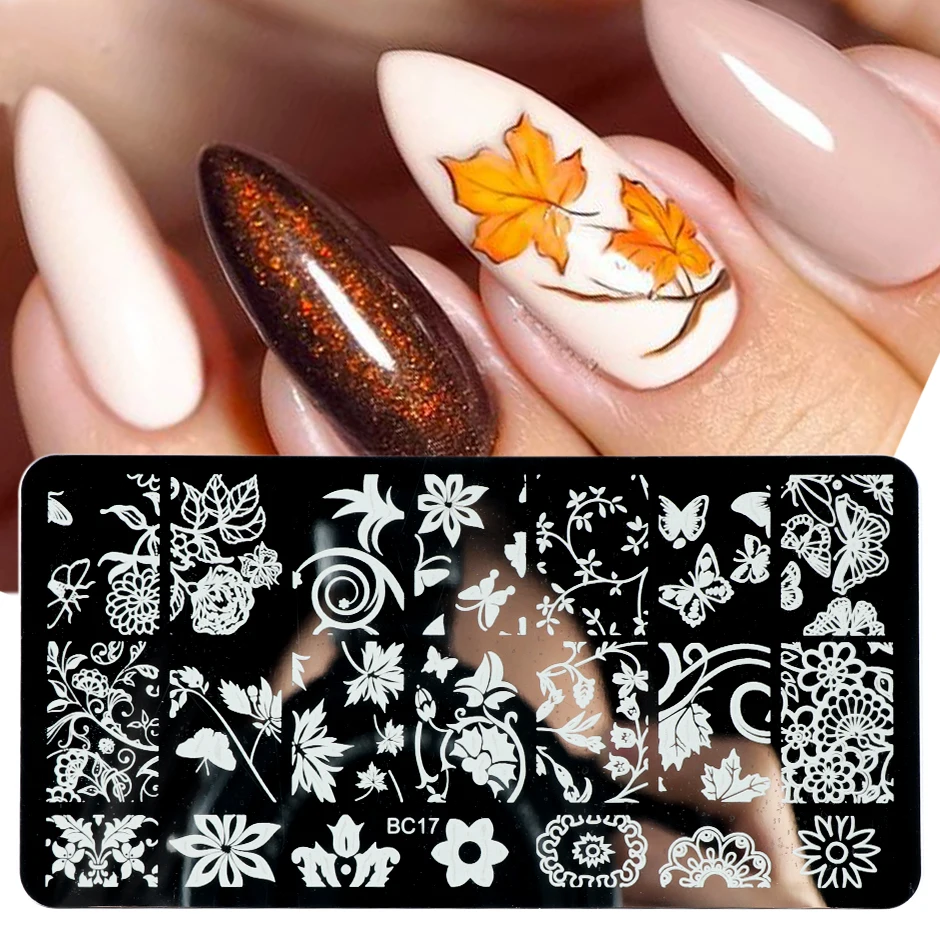 Пластины для стемпинга из нержавеющей стали 10 шт. трафареты ногтей с изящной