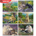 Набор для алмазной живописи 5D HUACAN, Алмазная мозаика с волком, вышивка с животными, стразы, товары для дома