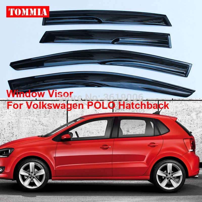 Tommia для Volkswagen POLO хэтчбек 2011 2016 4 шт оконный козырек тент защита от ветра и
