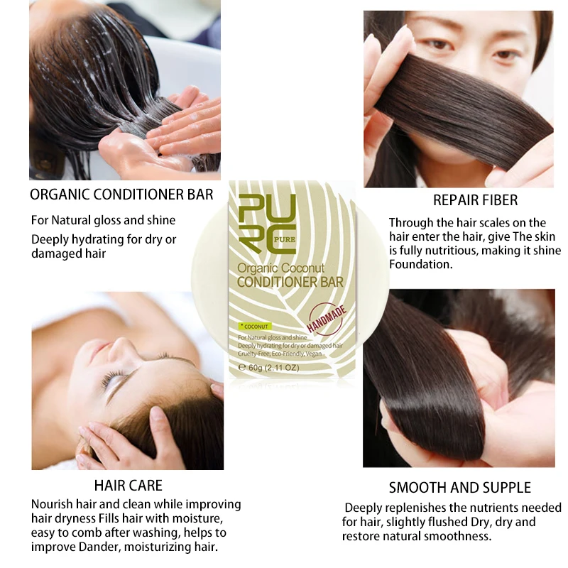 Органический кокосовый кондиционер для веганов ручной работы восстанавливающий