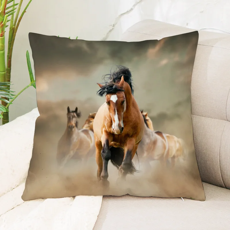 45*45 см квадратный чехол для подушки Северная Европа Инс декорации тонкая лошадь