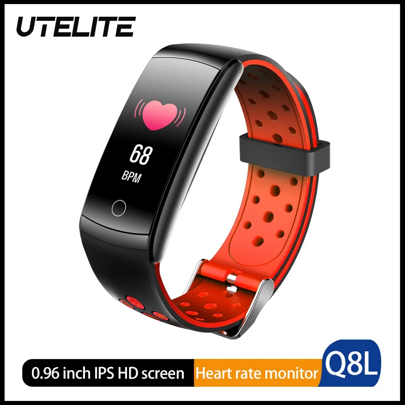 UTELITE Q8L смарт браслет для мужчин и женщин спортивный фитнес трекер пульсометр