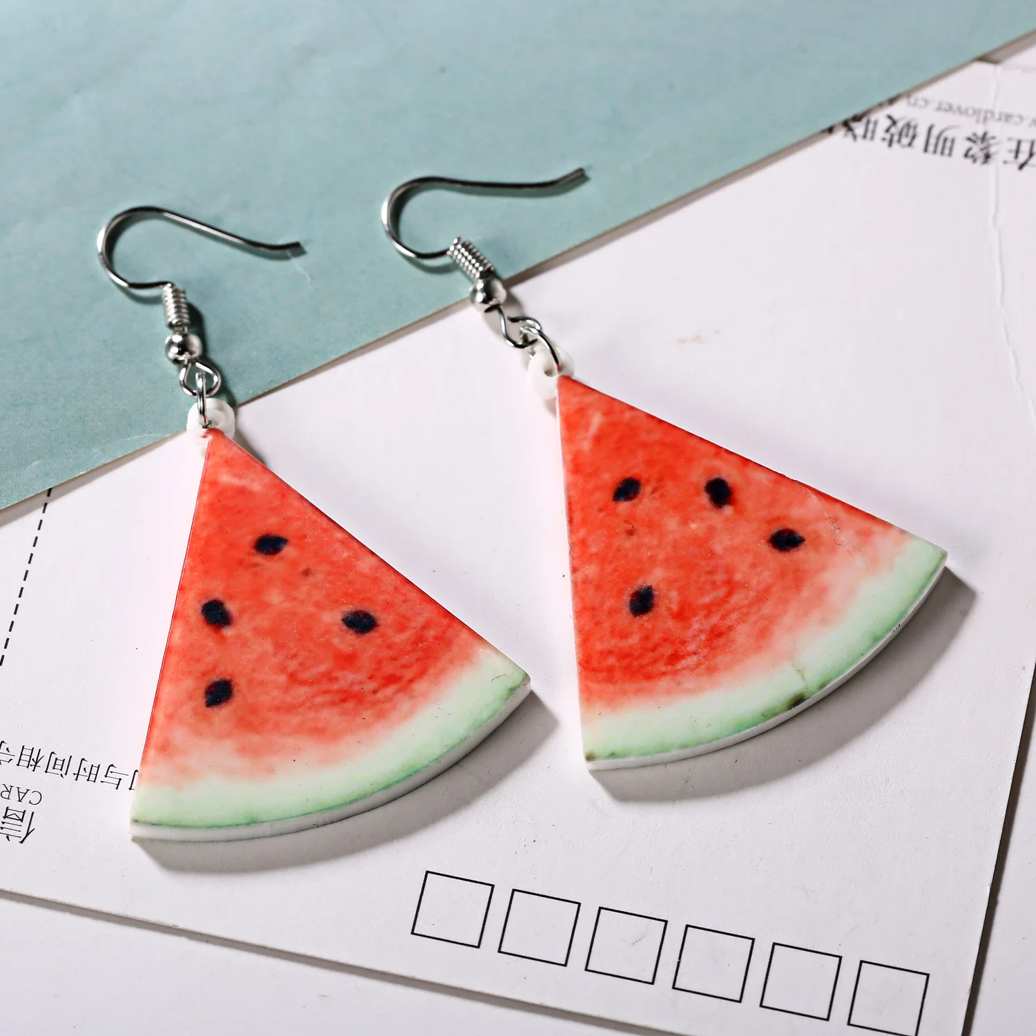 

Acrylic Watermelon Earrings Cute Fruit Drop Earrings Strawberry Cucumber Dragon Pineapple Tomato Kiwi Orange Apple Earrings