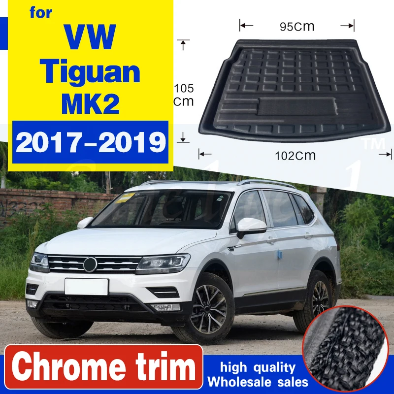 

Car Interior Cargo Liner Boot Tray Rear Trunk Cover Matt Mat Floor Carpet Kick Pad For Volkswagen For VW Tiguan 2017 2018 2019
