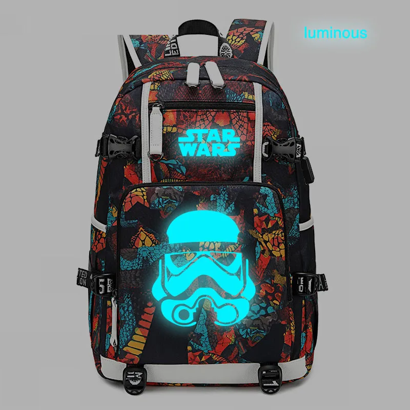 Style 18 Звездный рюкзак войны USB порт рюкзак сумка Змеиный узор школьники подростки школьная сумка дорожная сумка для ноутбука - Цвет: Style 18