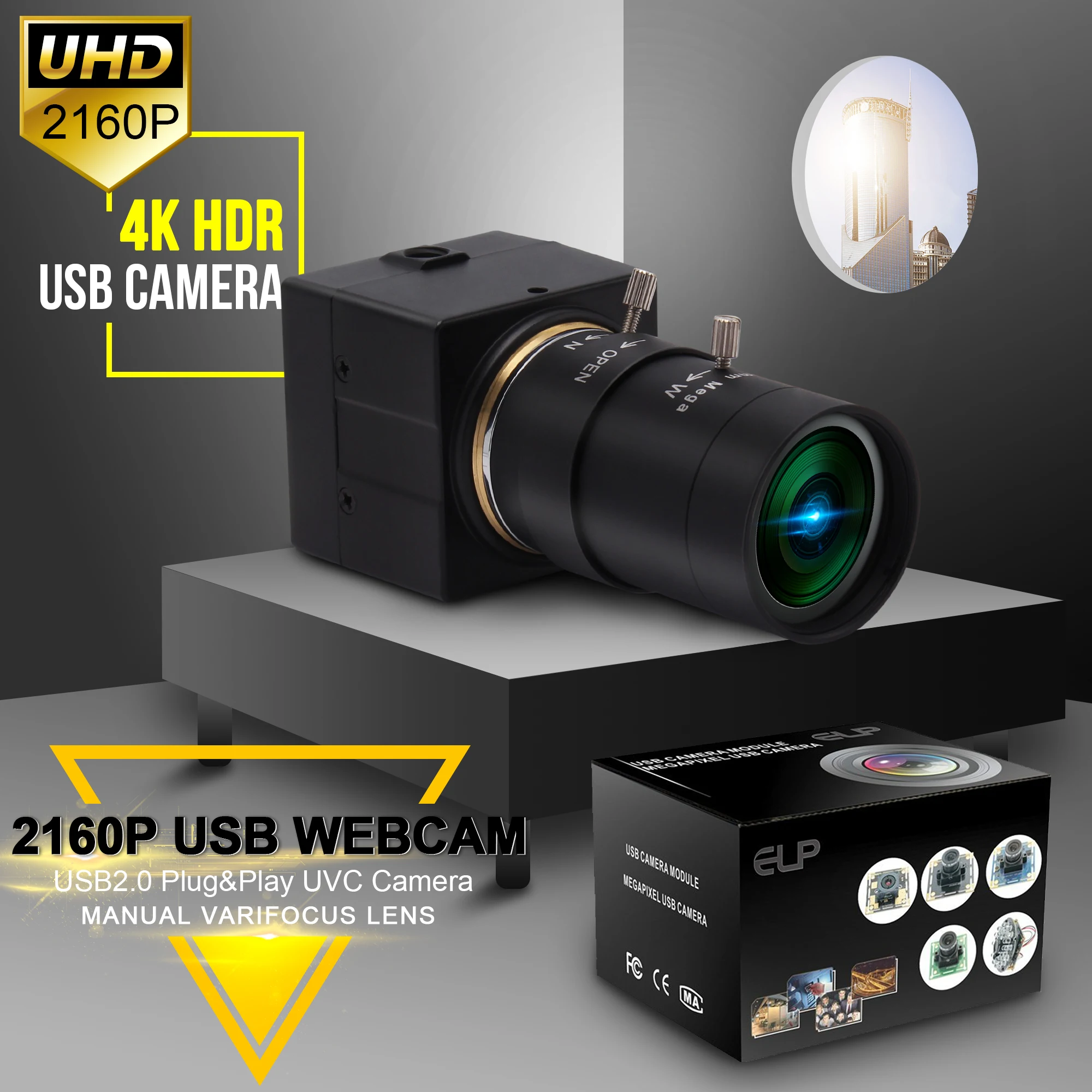 Мини-видеокамера Sony IMX415 с ручным зумом 30 кадров в секунду |