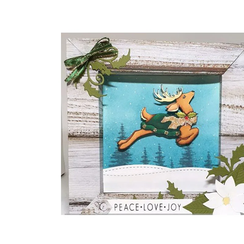 Рождественские вырубки открытка на день рождения многослойные штампы 2020 Новое