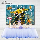 Фотофон InMemory с изображением супергероя на тему ночного города для детского дня рождения