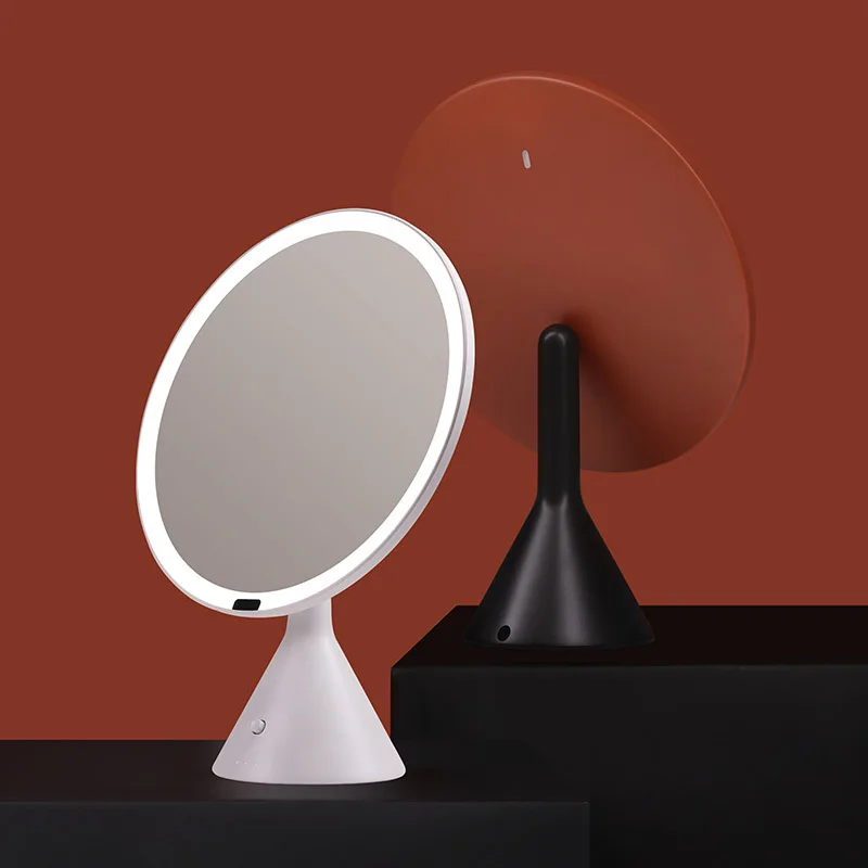 LED Makeup Mirror Smart Big Round Mirror Makeup Artist Professional Beauty Desktop Brightness Fill Light Mirror