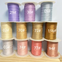 new colors 2mm100 real pure silk woven double face taffeta silk ribbons for embroidery and handcraft projectgift packing