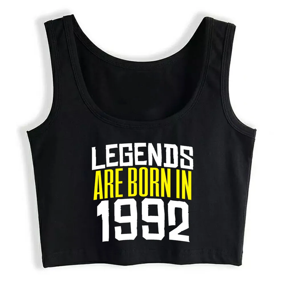 

Crop Top Women 1992 Legends Born Gift Harajuku Tank Top Women Sleeveless Women Clothes