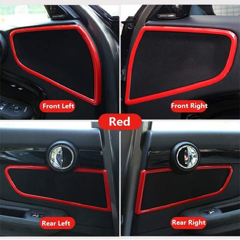 4 шт. авто интерьер автомобиля молдинги дверь аудио динамик отделка кольцо Крышка