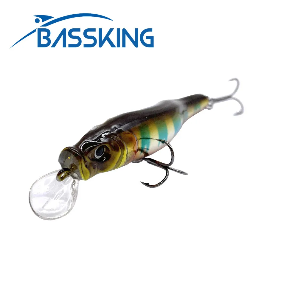 

BASSKING Jerkbait Fishing Lure 65mm/5g 80mm/7g Sinking Minnow Hard Bait 3D Eyes Isca Artificial Good Action Wobbler Bass Pike