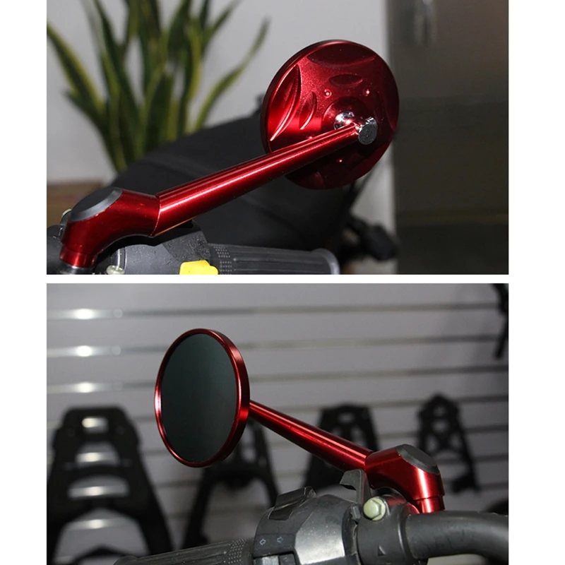 

Rear View Mirror Set CNC Motorcycle Mirror Adjustment Anti-corrosion Aluminum Alloy Shaft with Screws Installation Tool