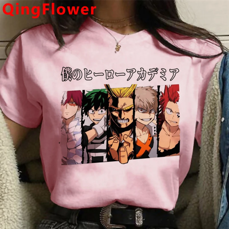 

Мой герой Академии Bakugou Boku без герой Todoroki одежда Женский печати повседневное tumblr размера плюс эстетическое