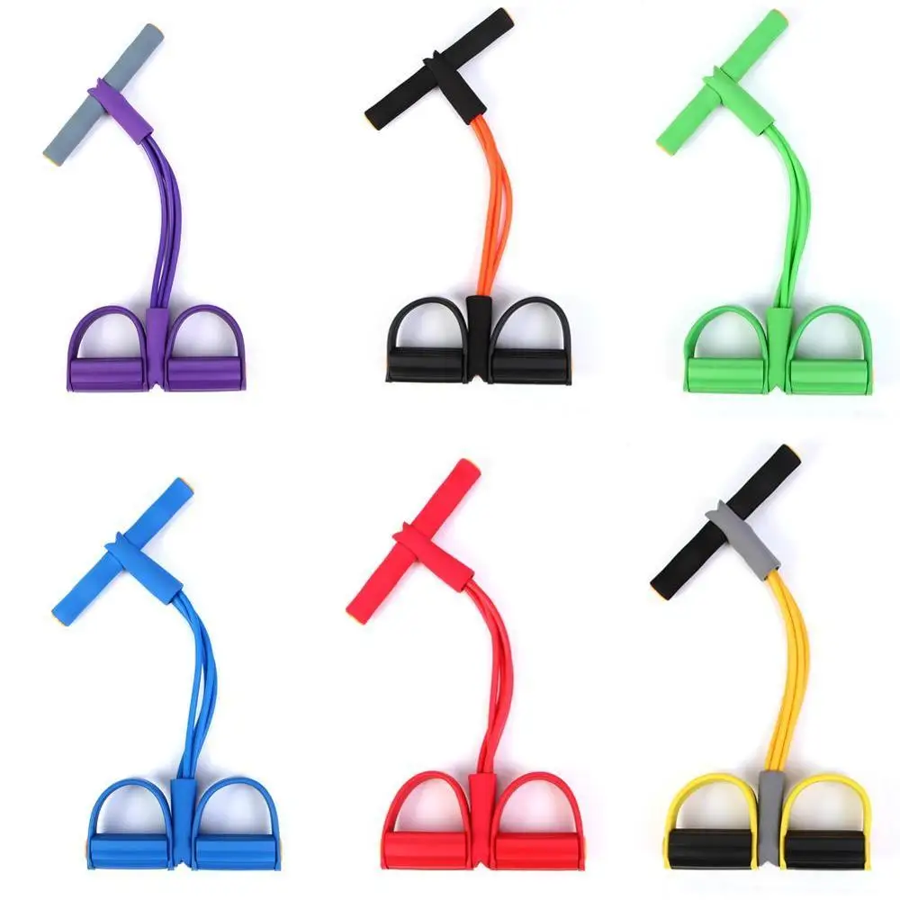 

Multifunction Foot Pedal Bodybuilding Expander Elastic Strap Arm 4 Pull Stretching Resistance Pulling Workout Rope Sit-up O8H1