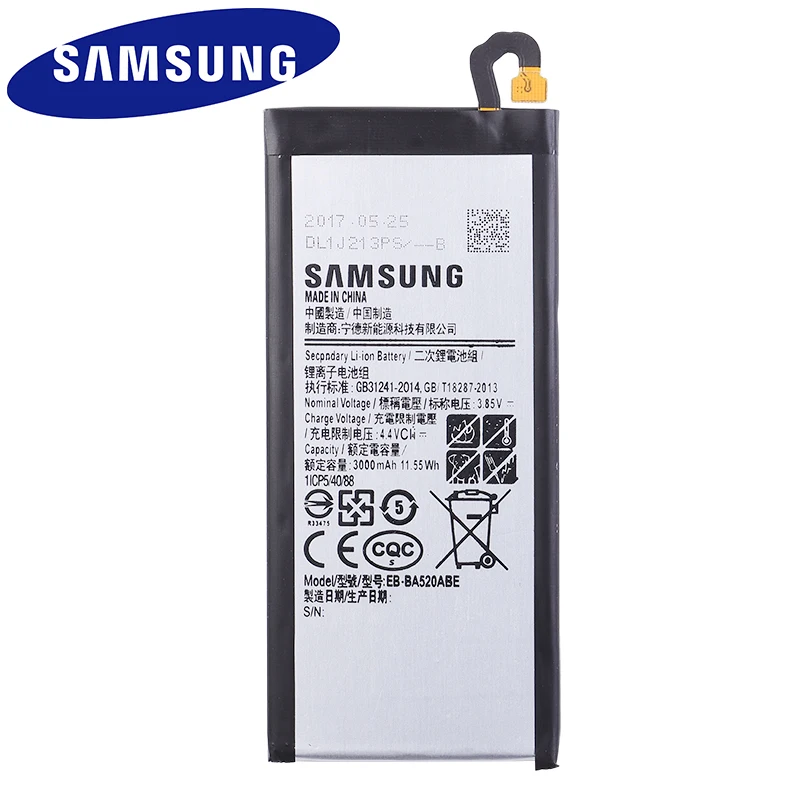 Сменный аккумулятор для Samsung GALAXY A5 A520F 3000 мАч 100% оригинал 2017 Edition EB