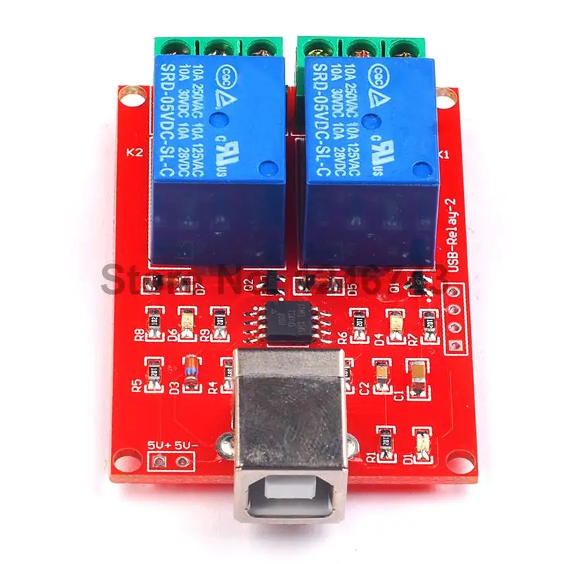 Двухканальный релейный модуль 5 В USB переключатель управления/двухканальный