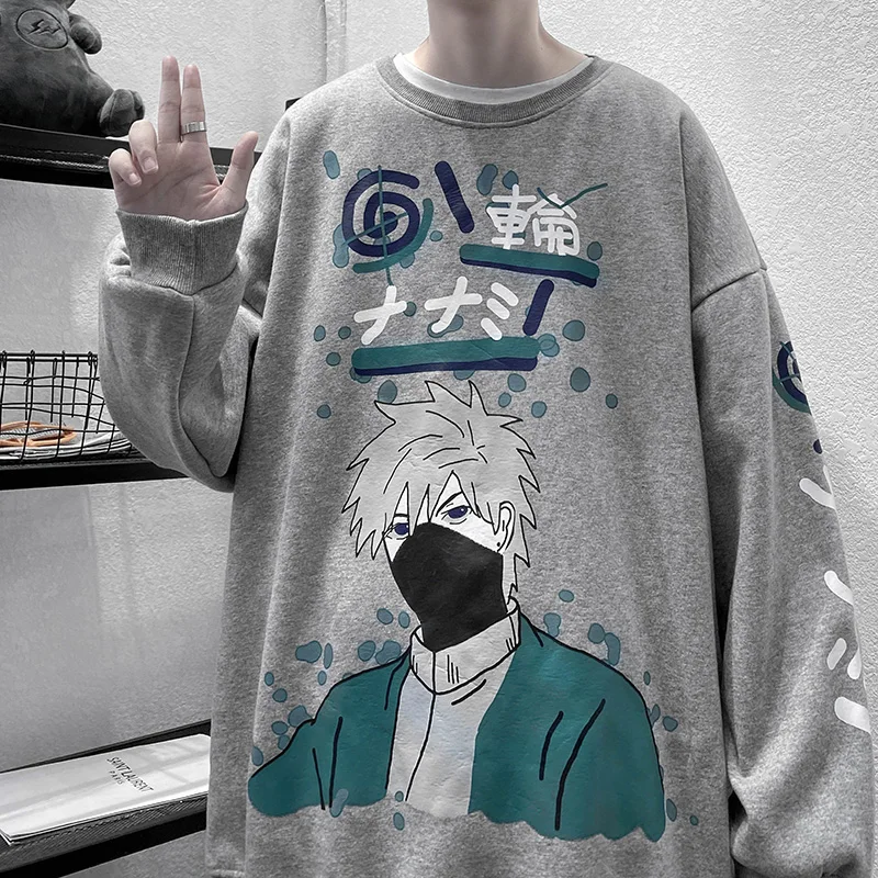 

2020 New Cool Cartoon Hoodies Men Casual Fashion Japanese Anime Funny Printed Sweatshirt Graphic Hip Hop loose Hoody Male