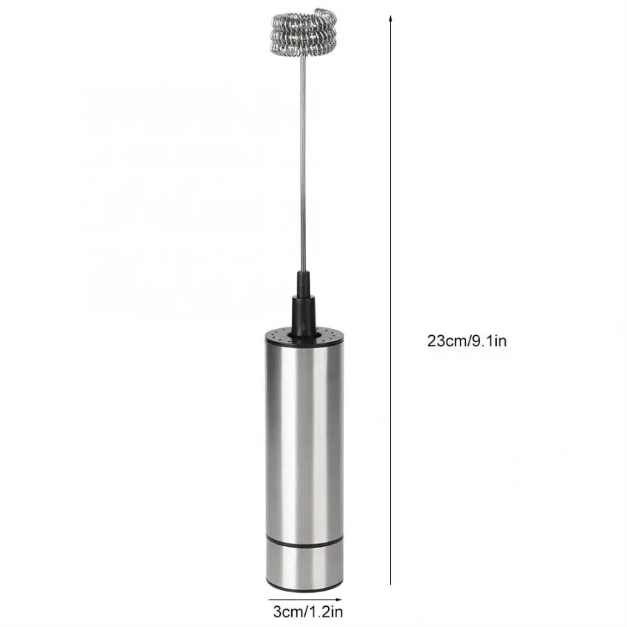 

Electric Milk Frother Coffee Cappuccino Foamer Maker 3Pcs Stainless Steel Whisk Kitchen Handheld Egg Beater Drinks Mixer Blender