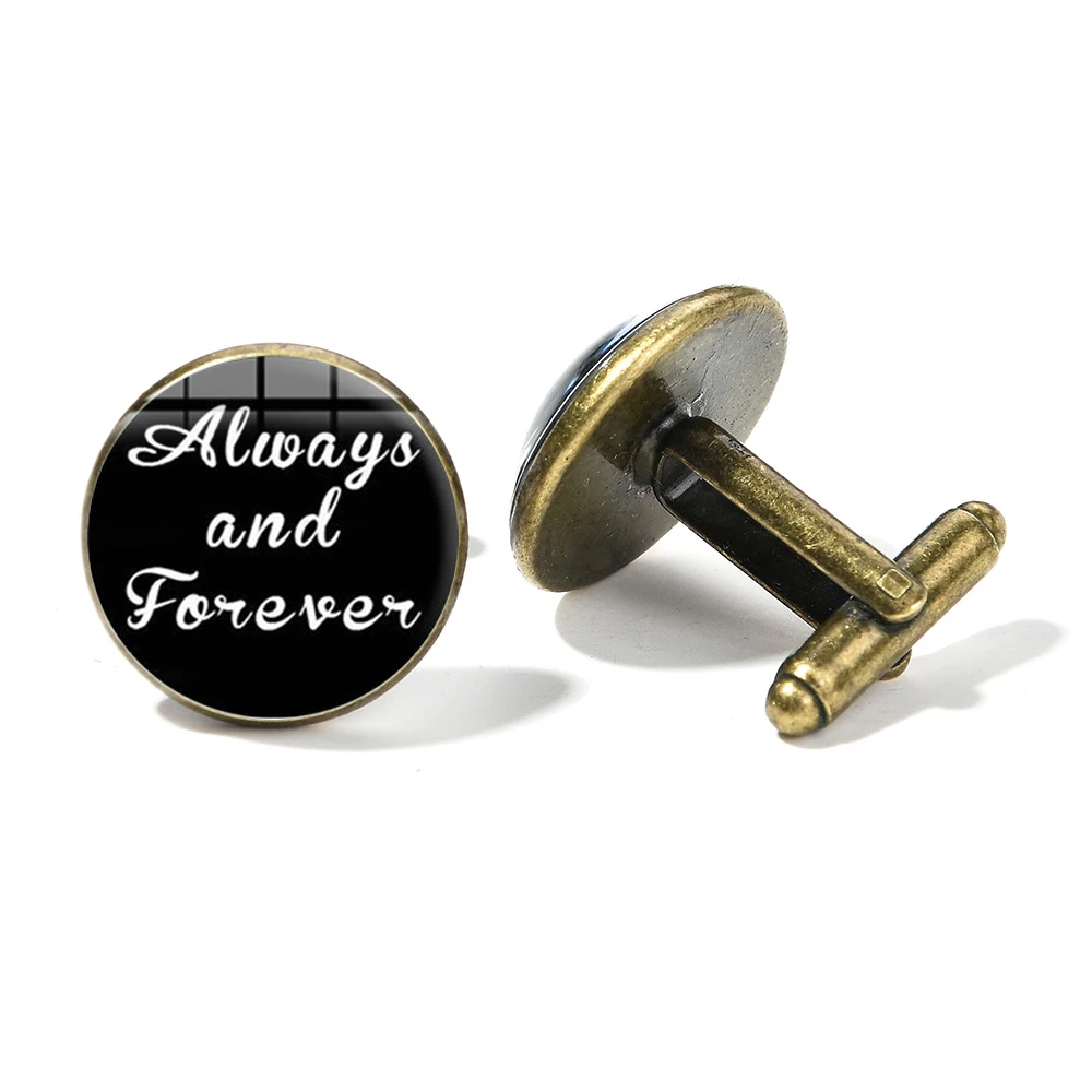 Свадебные Запонки с романтическими надписями высококачественные круглые