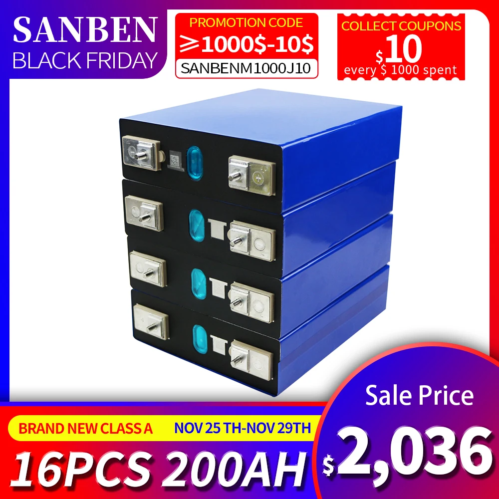 

Аккумуляторная батарея Lifepo4, 16 шт., 3,2 в, а/ч, 48 в, а/ч