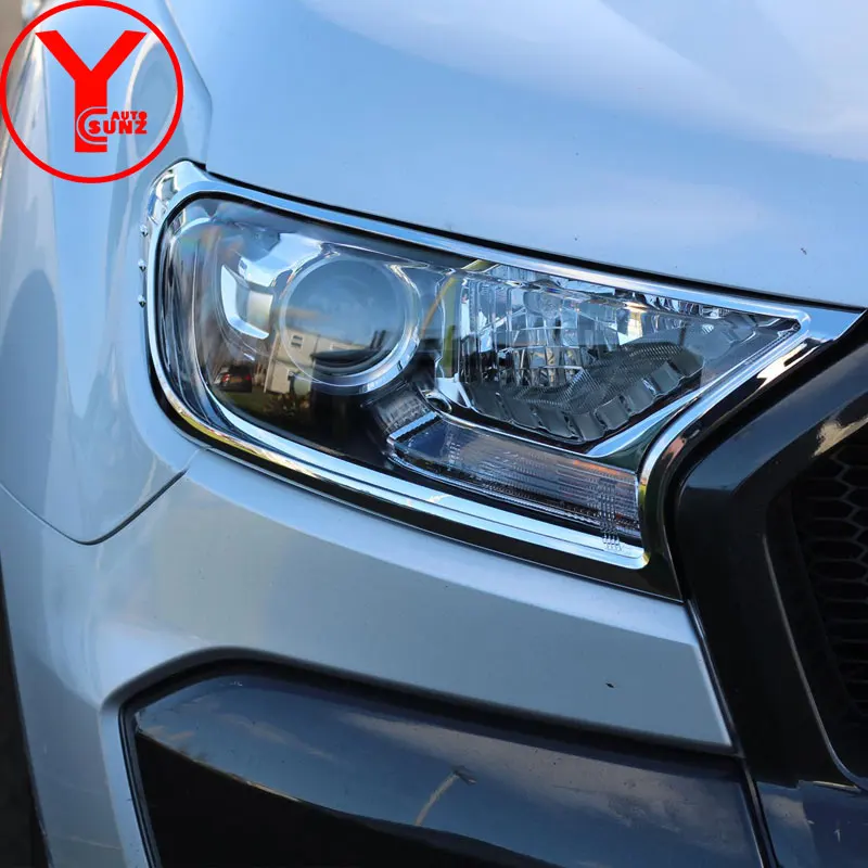 АБС Хромовая головная лампа светильник на голову аксессуары для Ford Everest Endeavour Ranger